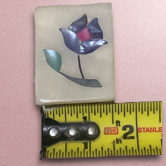 Marble Pietra Dura Trinket Box Floral Inlay Lattice Design - Picture 14 of 16